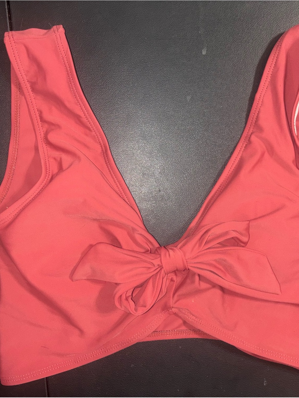 Coral Tie-Front Bikini Top - Women Swim Bikini